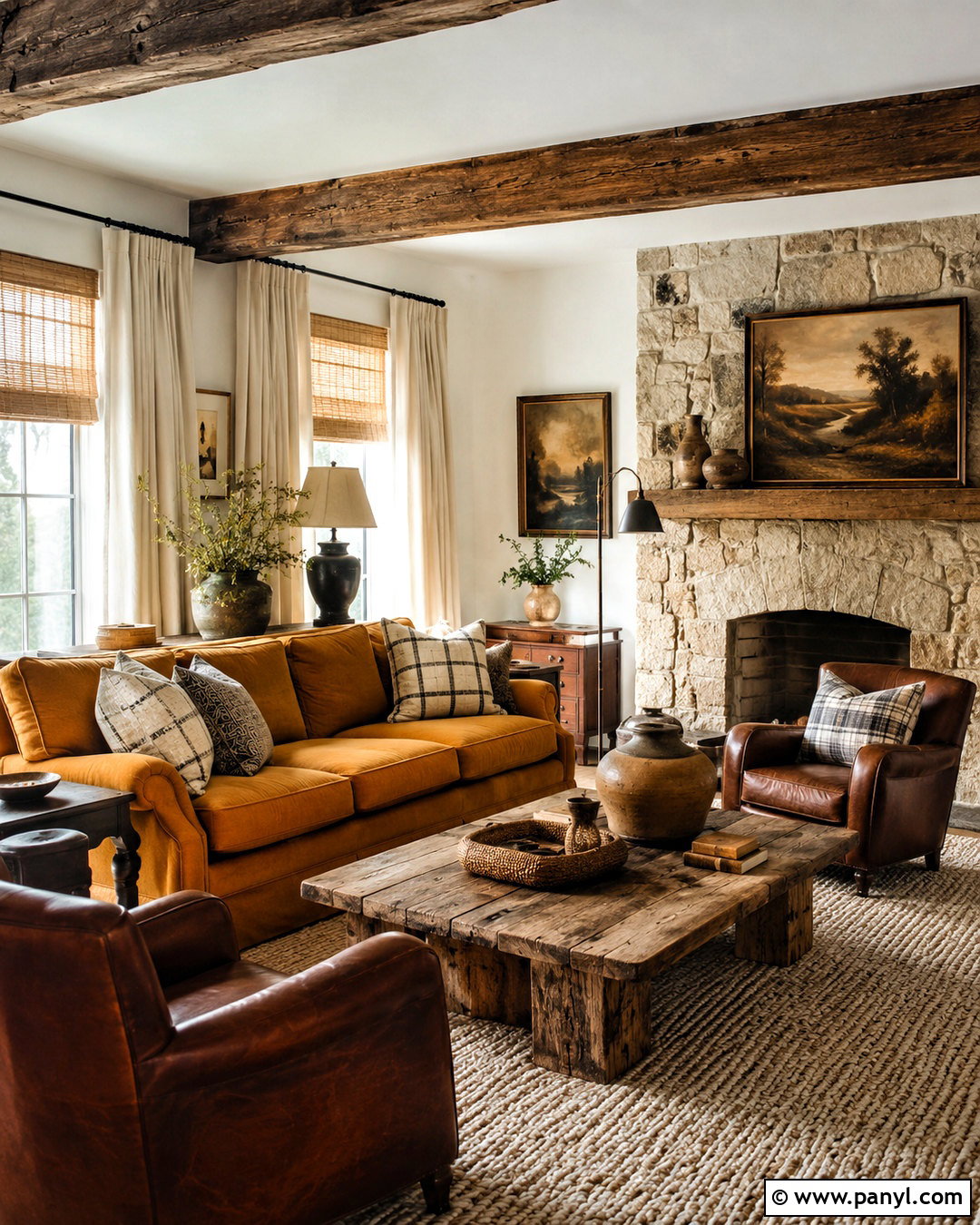 Rustic Ochre Living Room - 20 ochre living room ideas