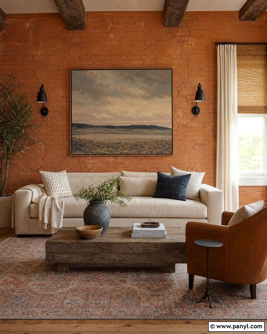 Rustic Orange Brick Wall - 20 Rustic Orange Wall Color Ideas