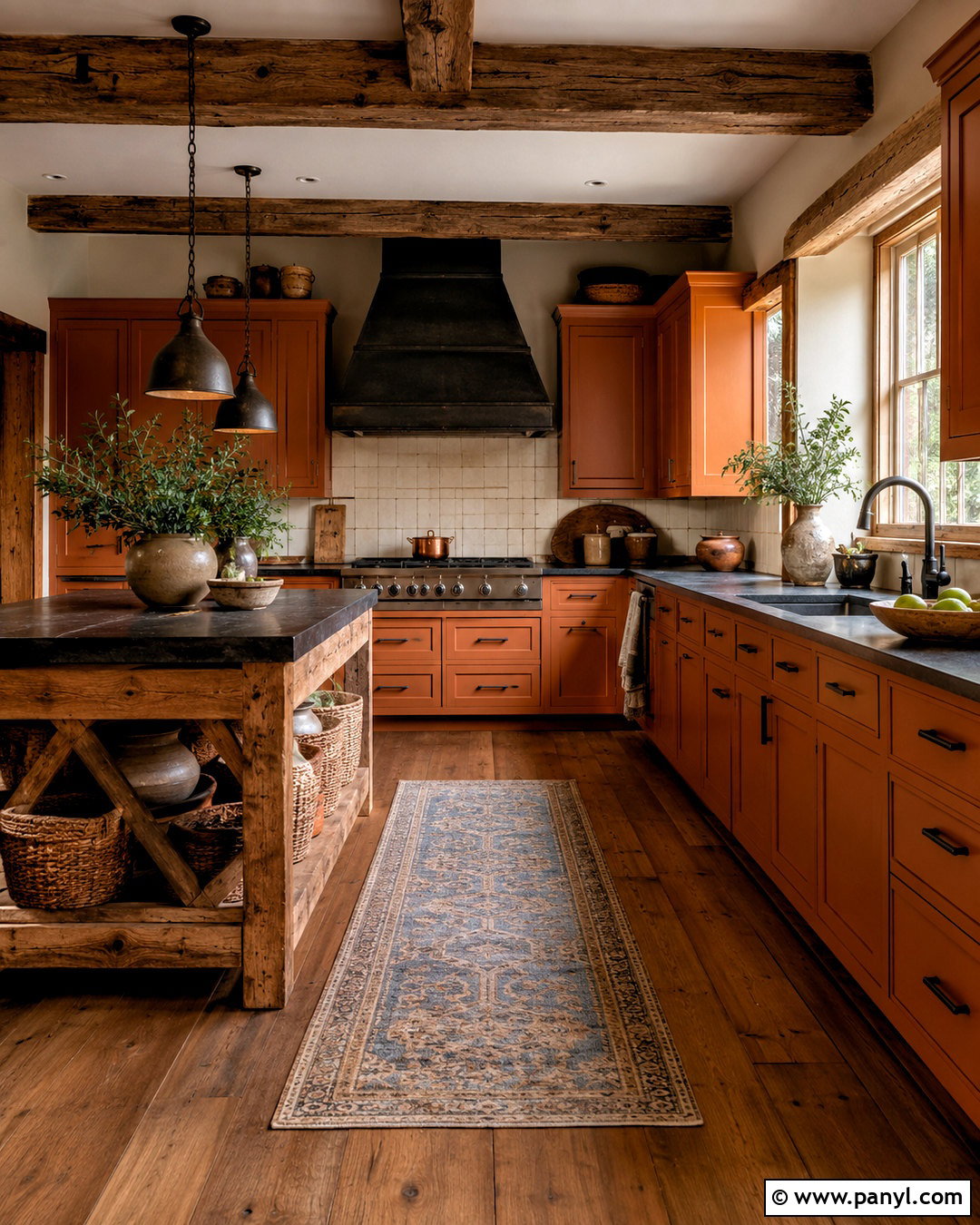 Rustic Orange Kitchen - 20 orange kitchen ideas