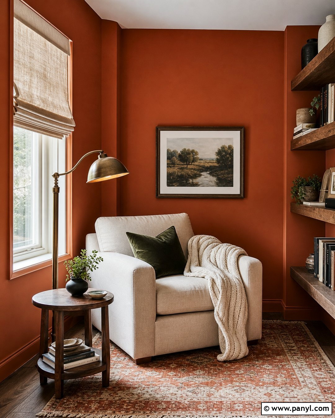 Rustic Orange Reading Nook Wall - 20 Rustic Orange Wall Color Ideas