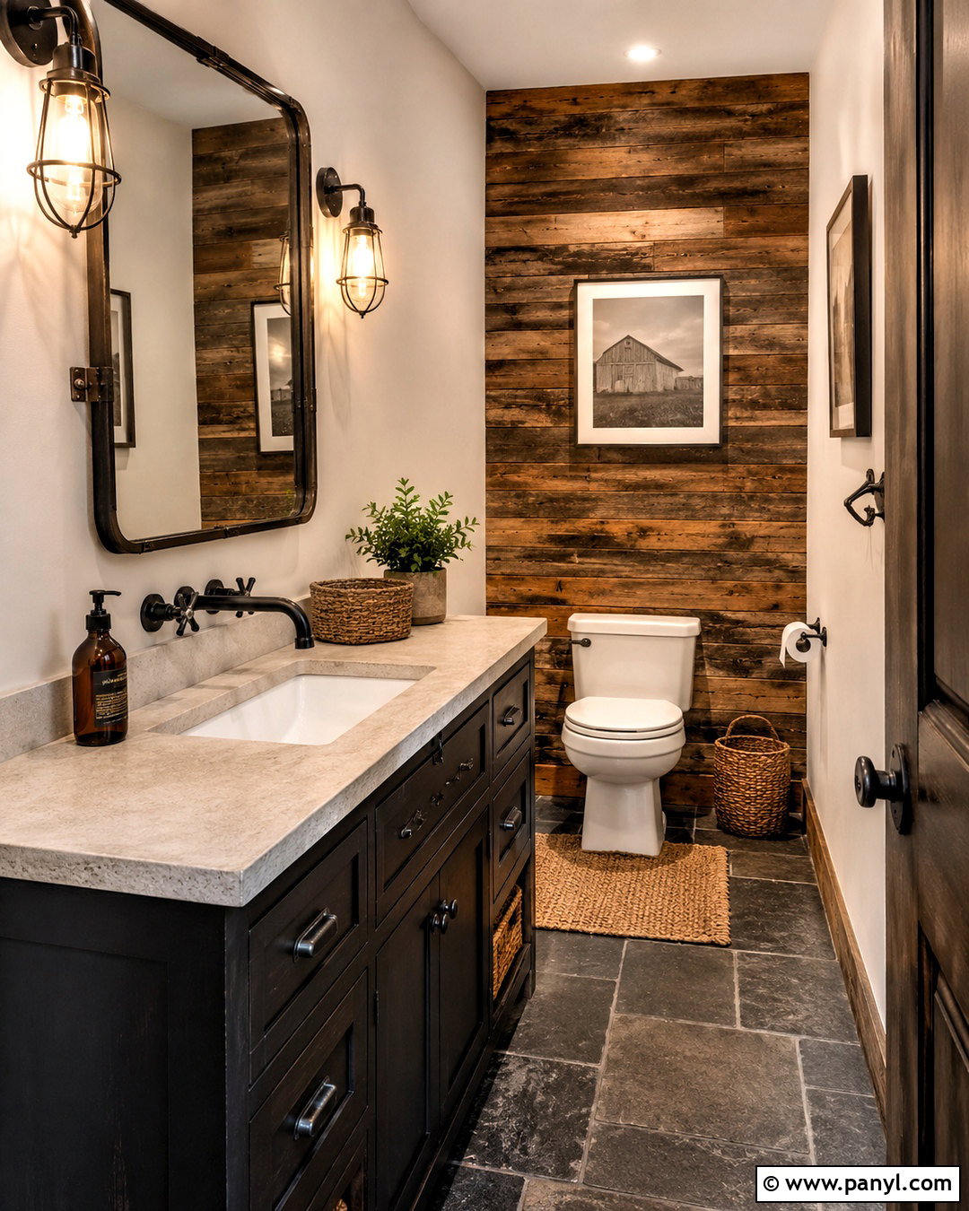 Rustic Powder Room - 20 powder room bathroom ideas