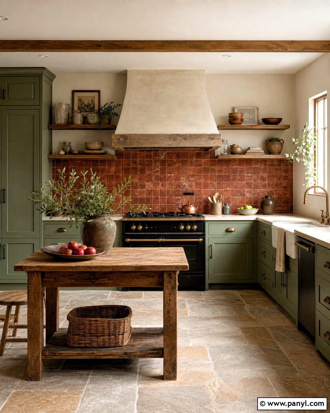 Rustic Red Ceramic Backsplash - 20 red backsplash kitchen ideas