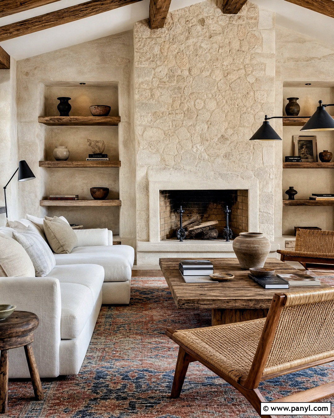 Rustic Stone And Plaster Living Room Wall - 20 rustic textured walls