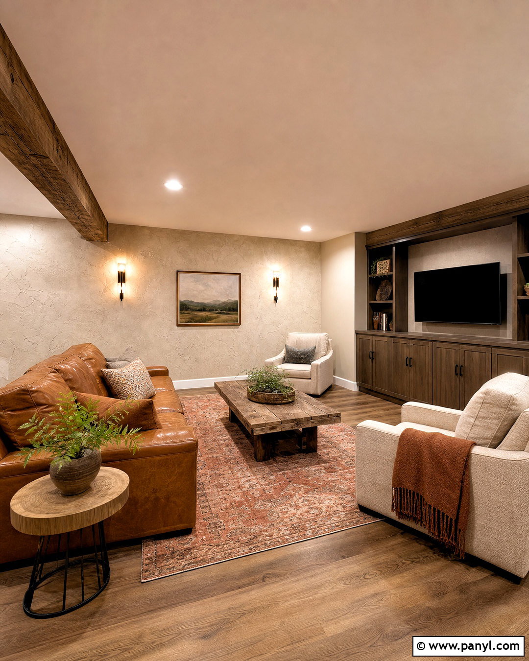 Rustic Stucco Basement Wall - 20 stucco walls