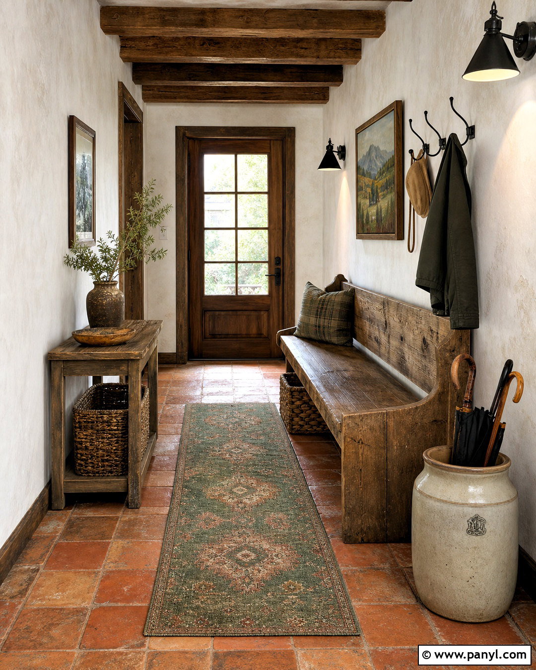 Rustic Terracotta Hallway - 20 terracotta hallway ideas