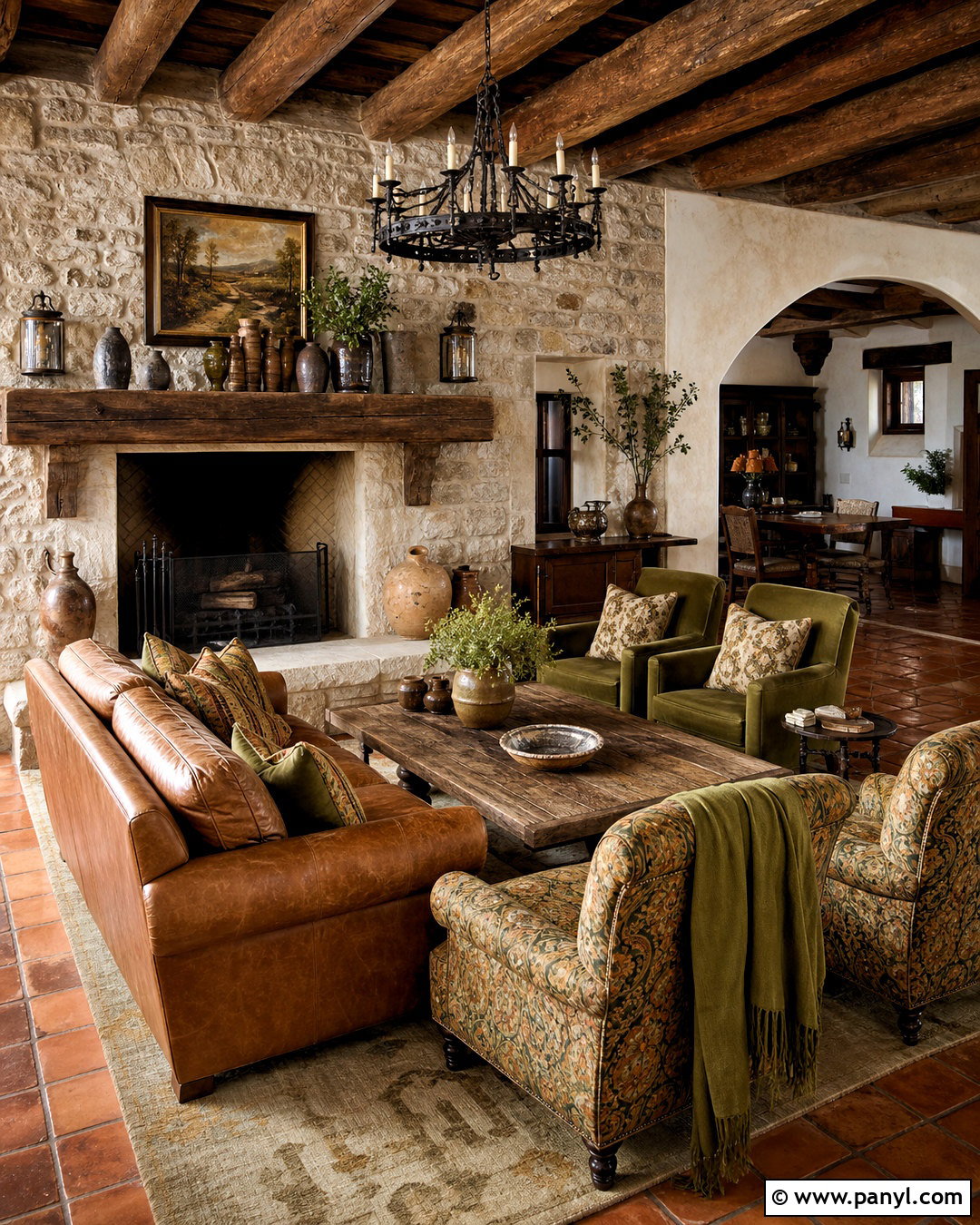 Rustic Tuscan Living Room - 20 tuscan decor ideas