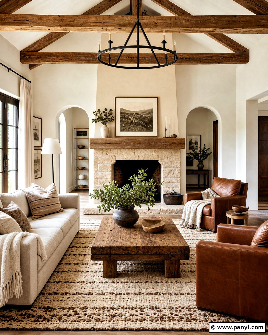 Rustic Warm White Living Room - 20 warm white living room ideas