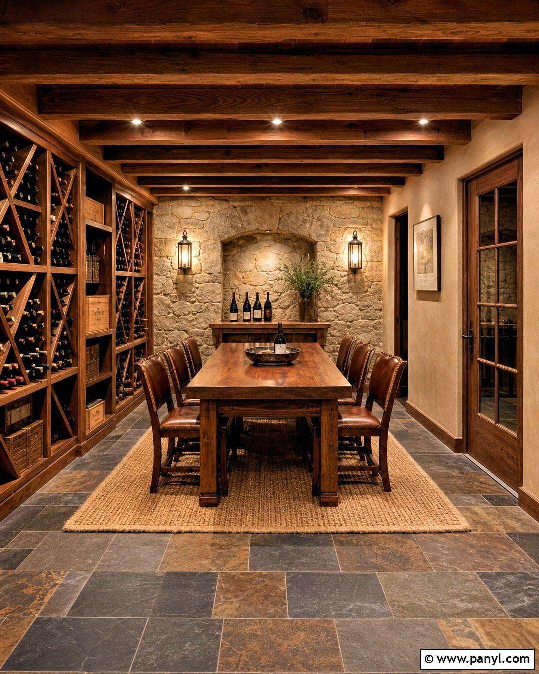 Rustic Wine Cellar With Slate Floor - 20 wine cellar basement rustic ideas