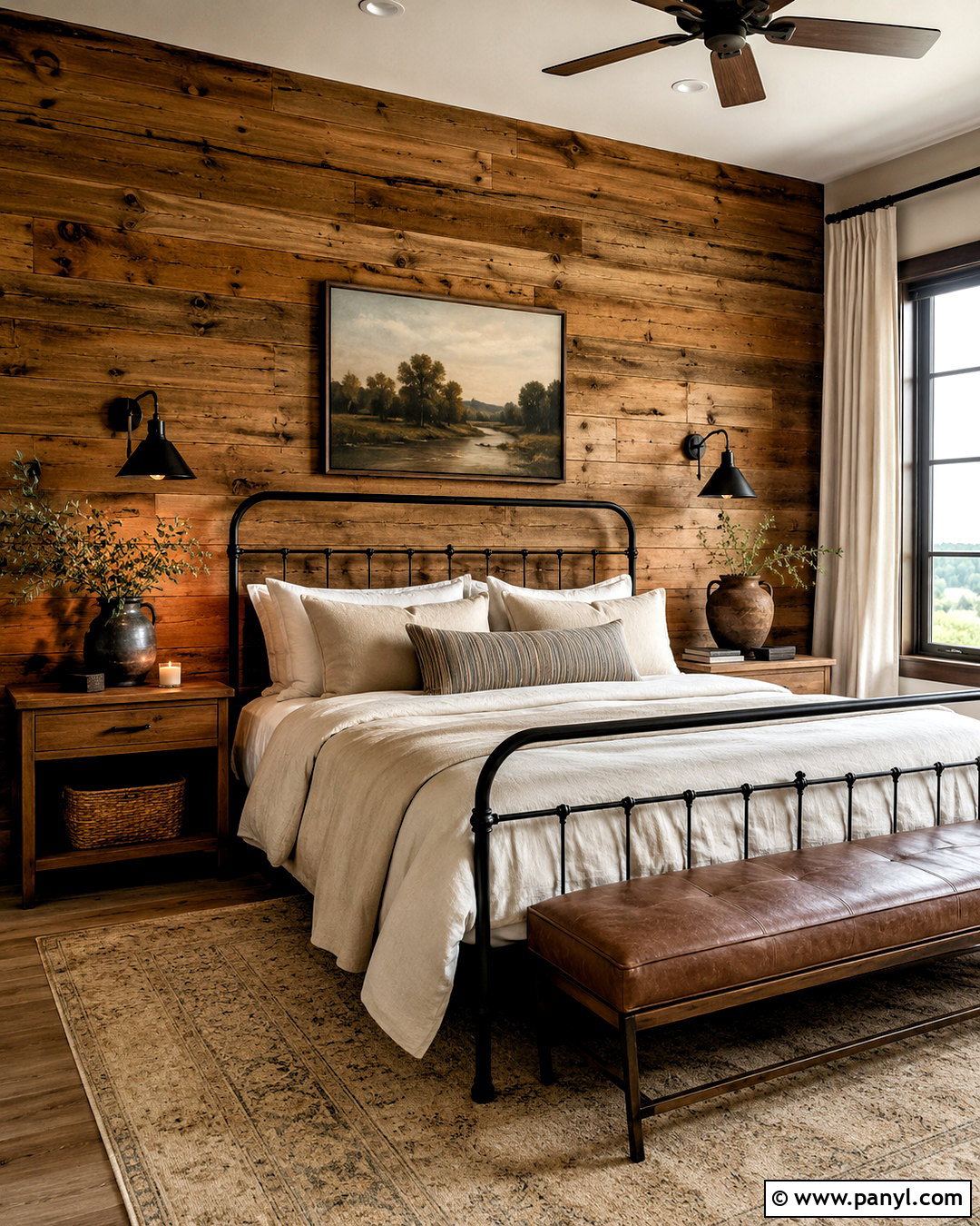 Rustic Wood Accent Wall Bedroom - 20 natural wood accent wall ideas