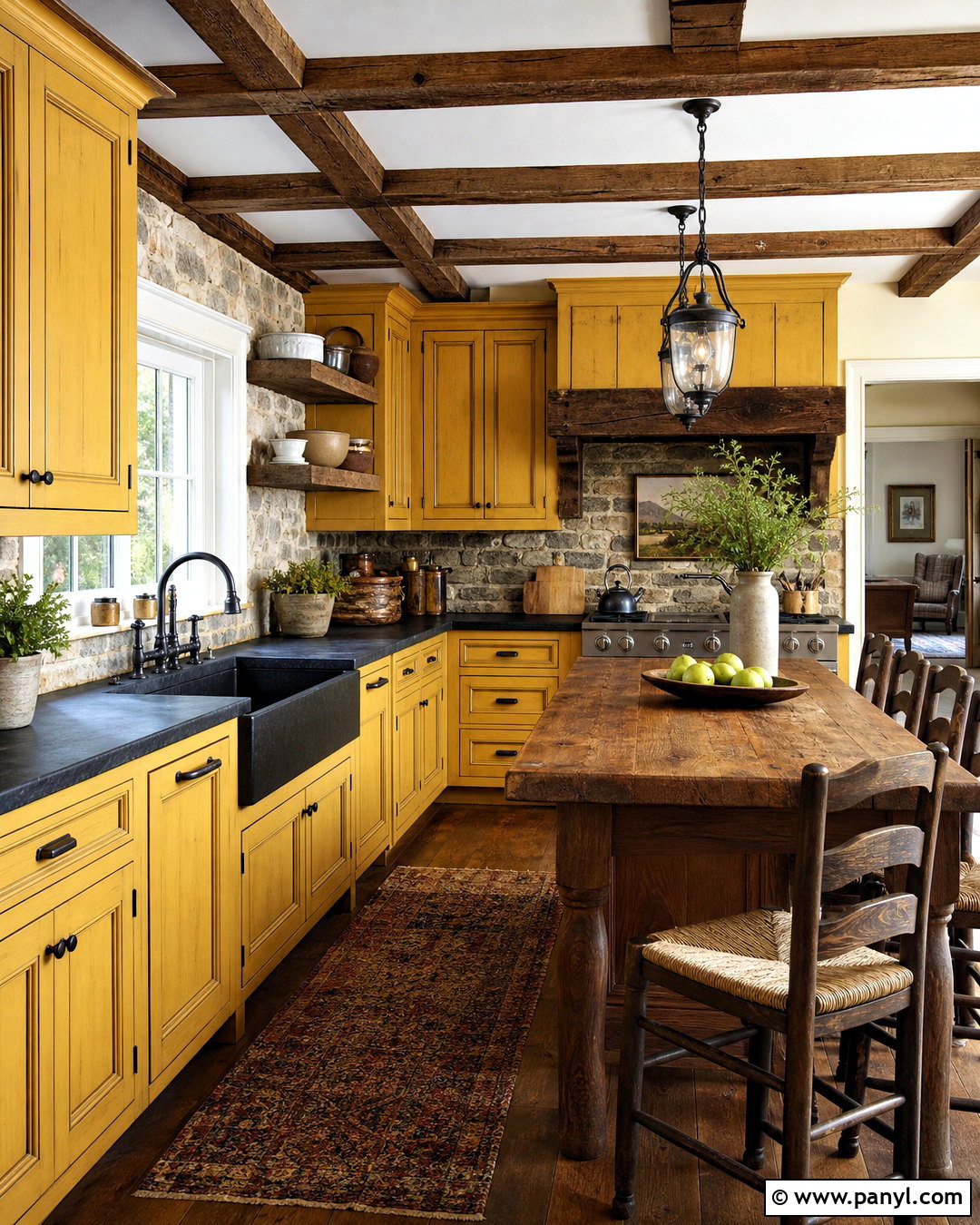 Rustic Yellow Farmhouse Kitchen - 20 yellow farmhouse kitchen ideas