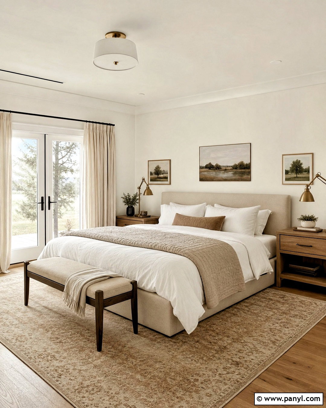 SW Alabaster Bedroom With Warm Neutrals - 20 sw alabaster walls