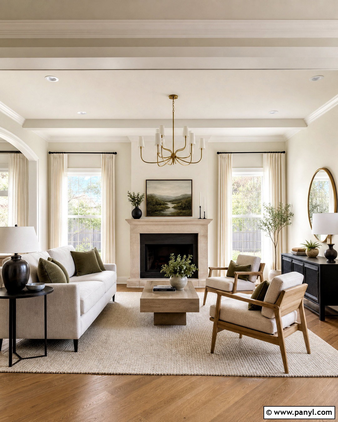 SW Alabaster Living Room With Pure White Trim - 20 sw alabaster walls