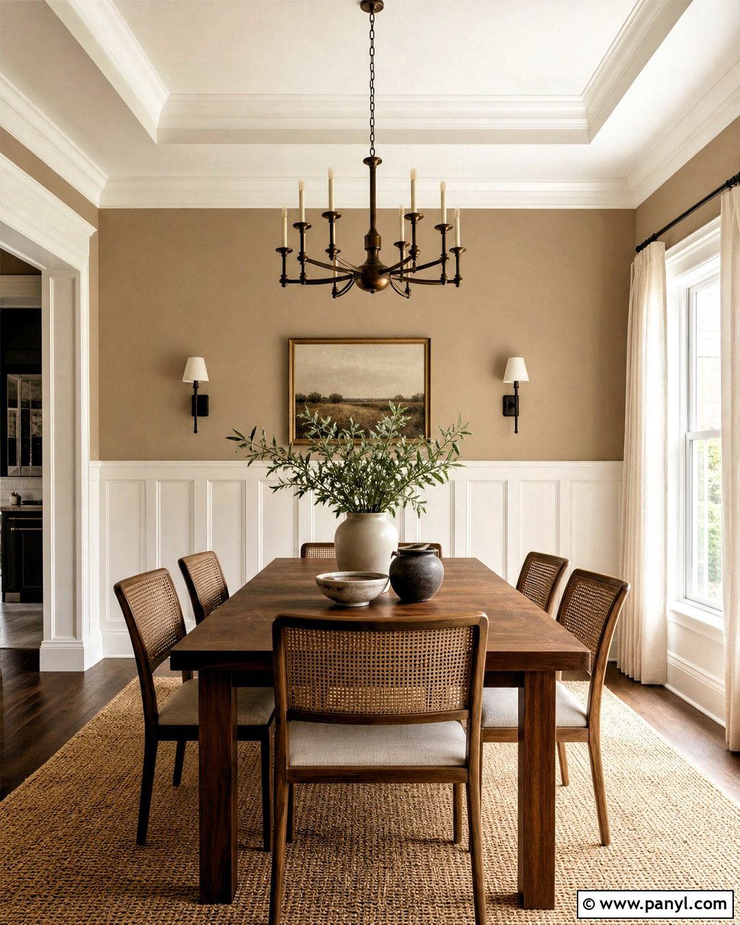 SW Alabaster With Townhall Tan - 20 sw alabaster coordinating colors