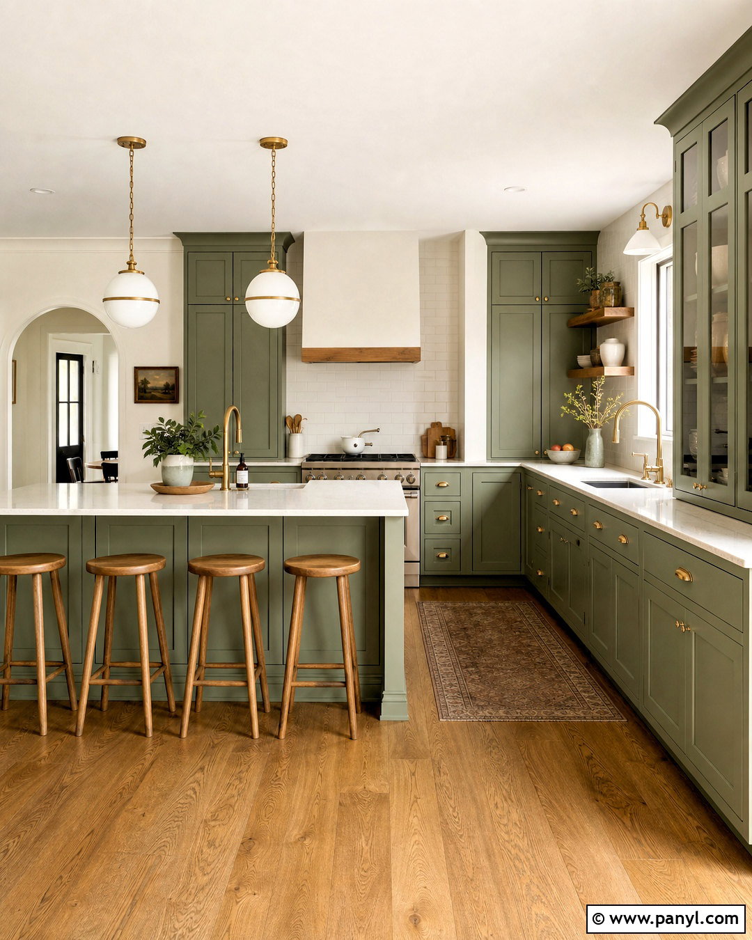 SW Creamy Kitchen Walls With Sage Cabinets - 20 sw creamy paint ideas