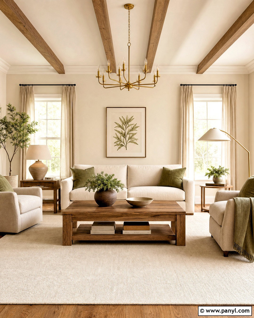 SW Creamy Living Room With Natural Oak - 20 sw creamy paint ideas