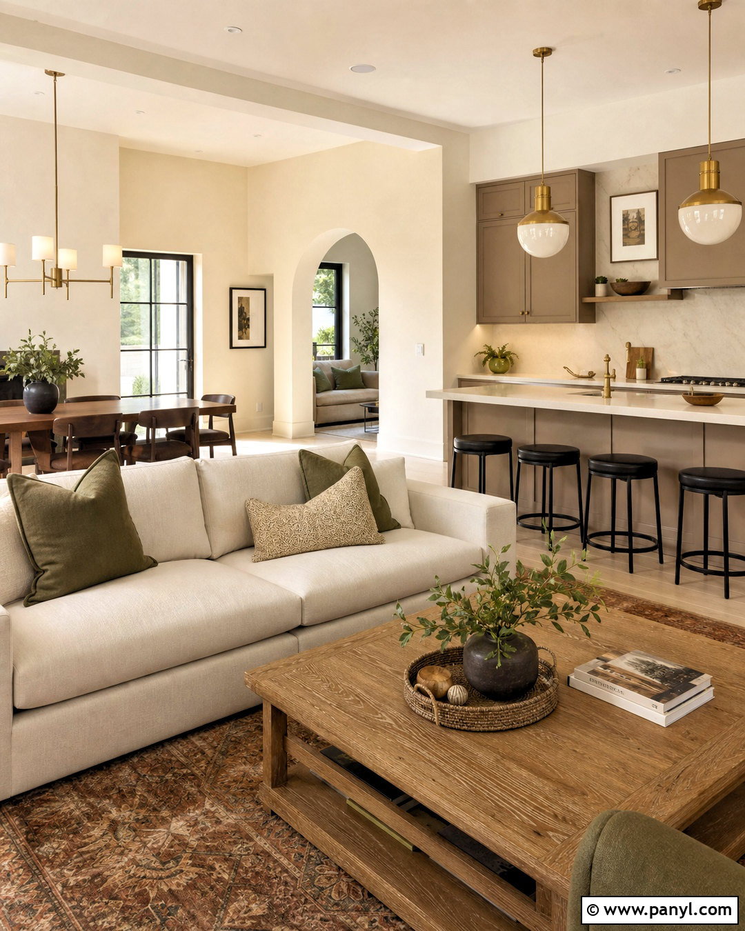 SW Creamy Open-Concept Interior - 20 sw creamy paint ideas