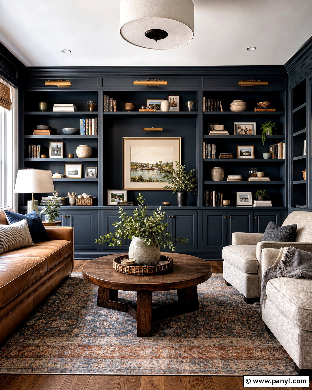 SW Dark Night Built In Bookcases - 20 sw dark night ideas