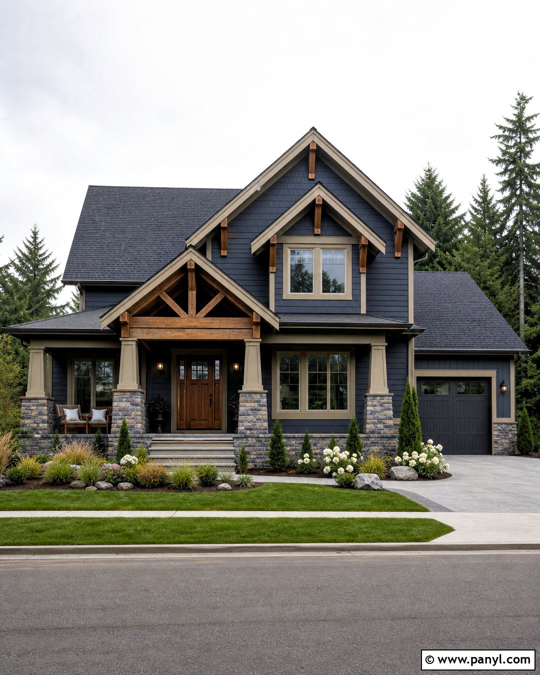 SW Dark Night Craftsman Exterior - 20 sw dark night ideas