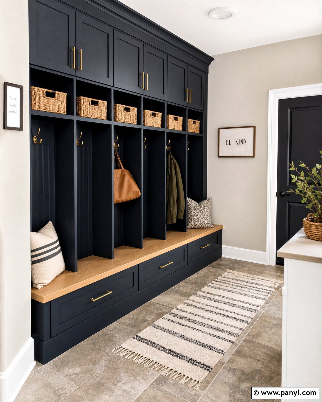 SW Dark Night Mudroom Built Ins - 20 sw dark night ideas