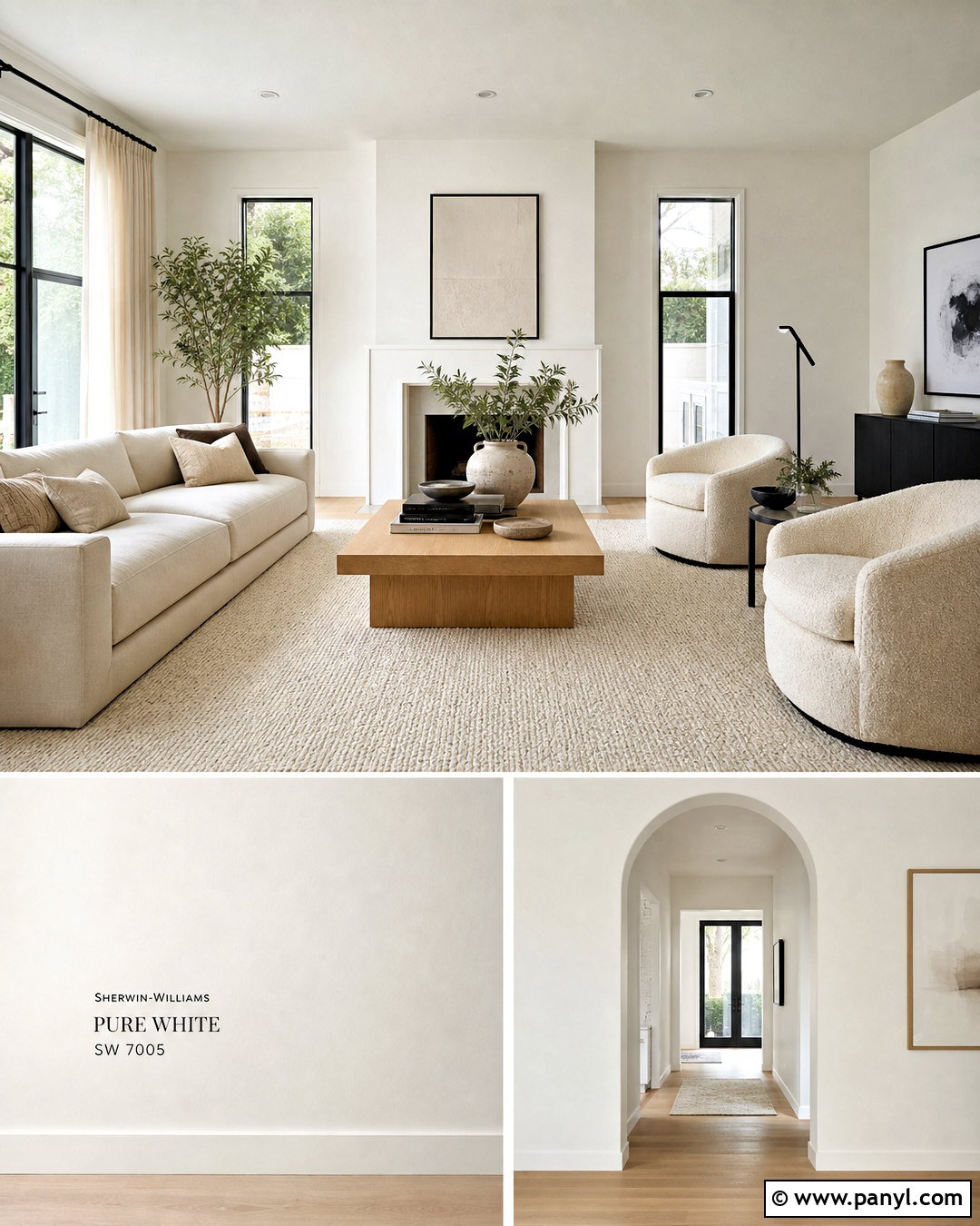 SW Pure White Monochrome Interior - 20 sw pure white walls