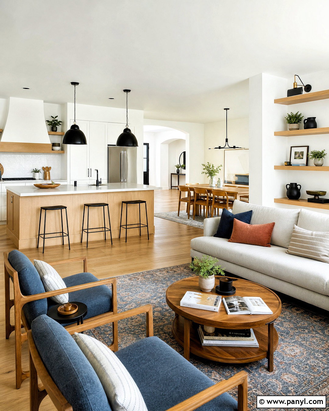 SW Pure White Open Concept Room - 20 sw pure white walls