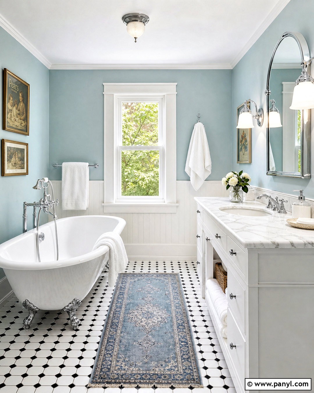 SW Sea Salt Bathroom With Clawfoot Tub - 20 sw sea salt bathroom ideas