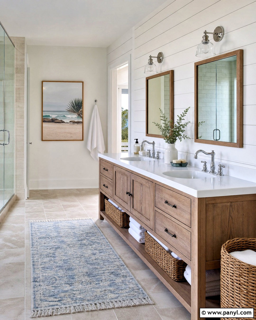 SW Sea Salt Bathroom With White Shiplap - 20 sw sea salt bathroom ideas