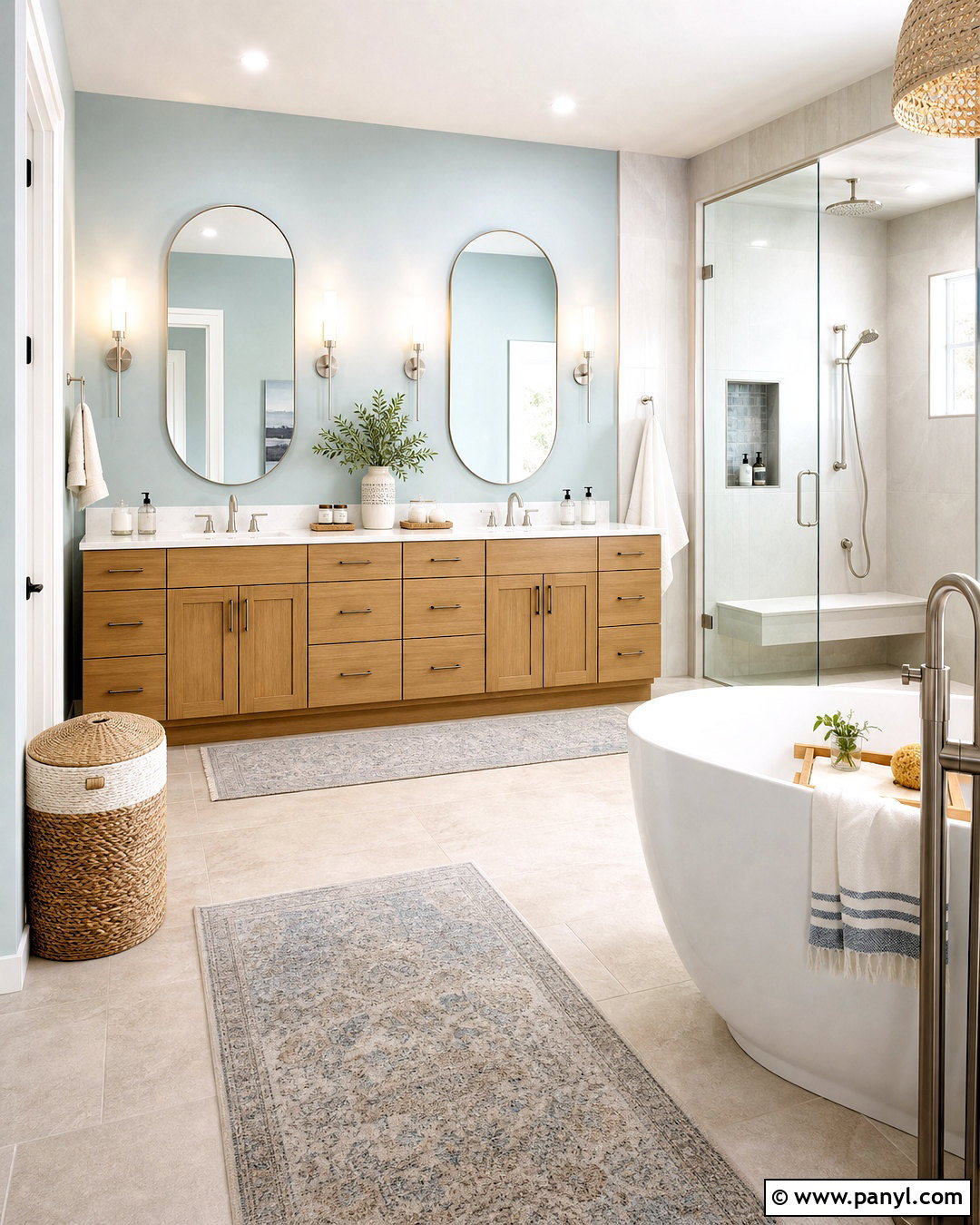 SW Sea Salt Double Vanity Bathroom - 20 sw sea salt bathroom ideas