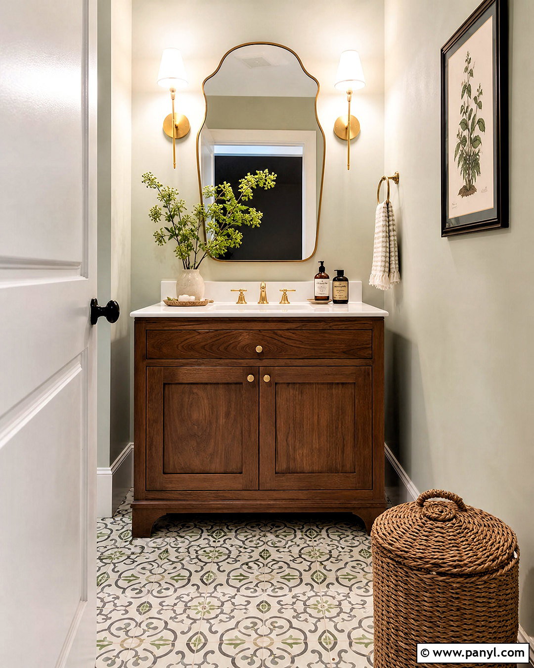 SW Sea Salt Powder Room - 20 sw sea salt bathroom ideas