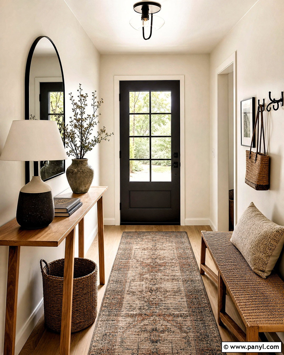 SW Snowbound Entryway With Wood And Black - 20 sw snowbound walls