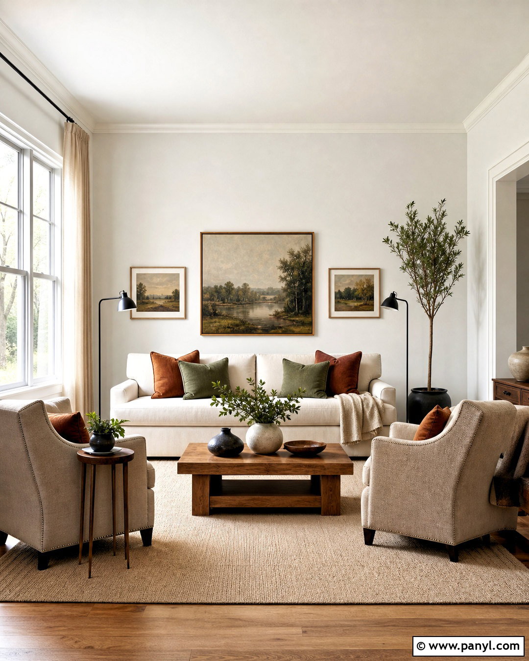 SW Snowbound Walls With Warm Oak Furniture - 20 sw snowbound walls
