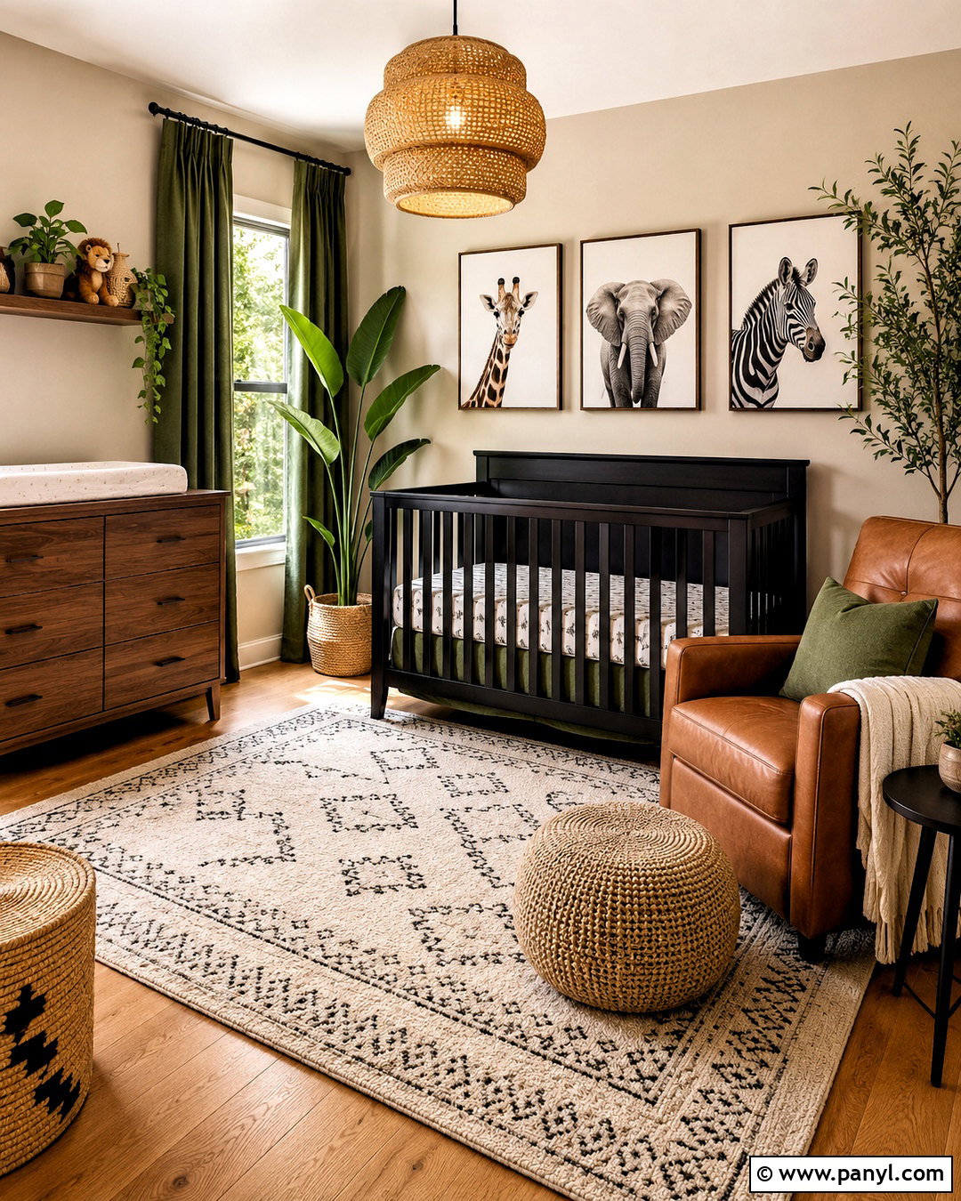 Safari Black Crib Nursery - 20 black crib nursery ideas