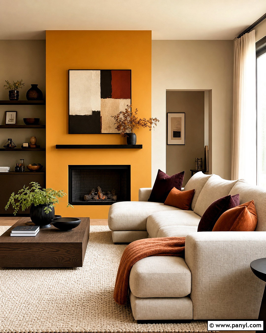 Saffron Yellow Living Room - 20 yellow living room colors