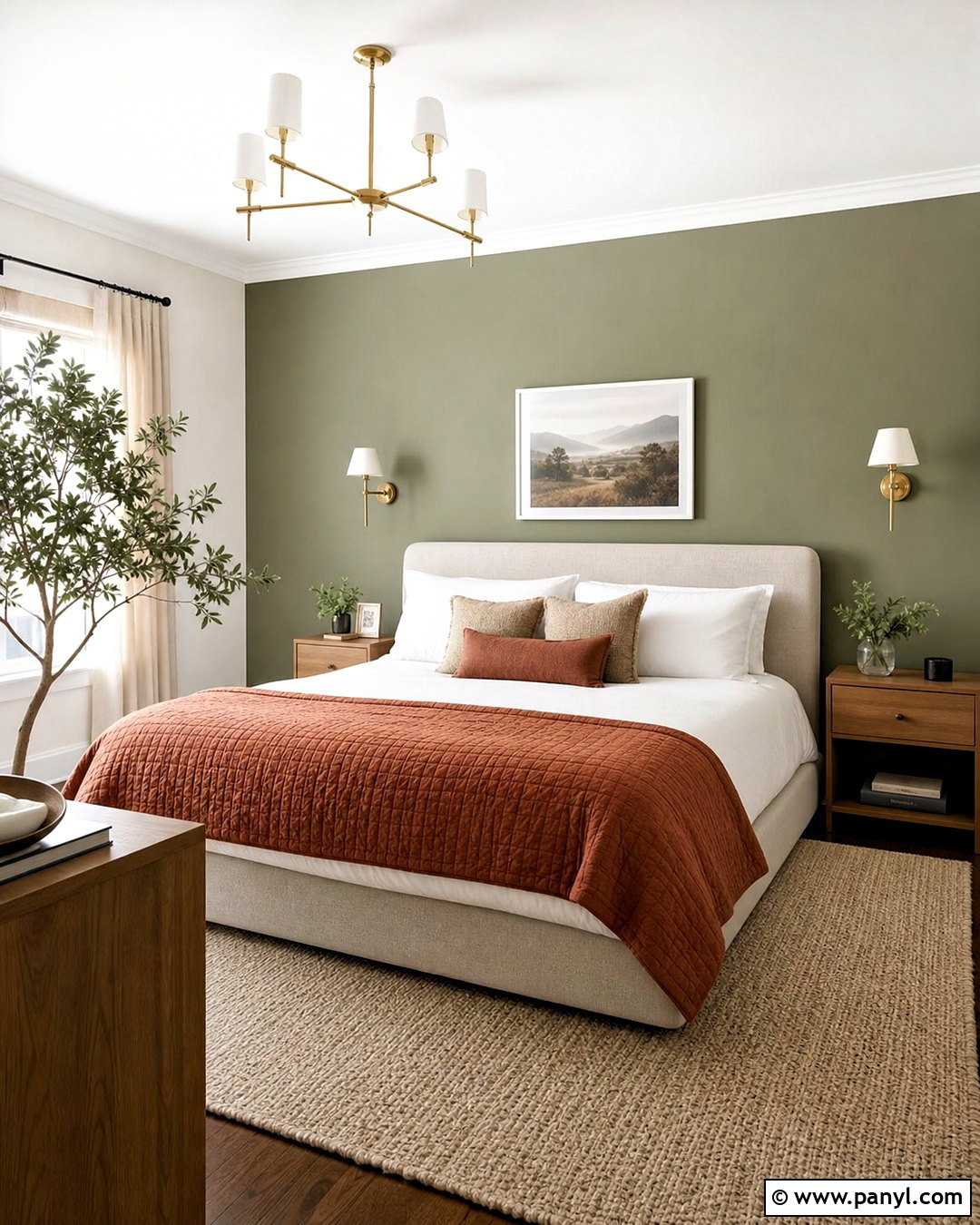 Sage Accent Wall Behind The Bed - 20 sage accent wall ideas