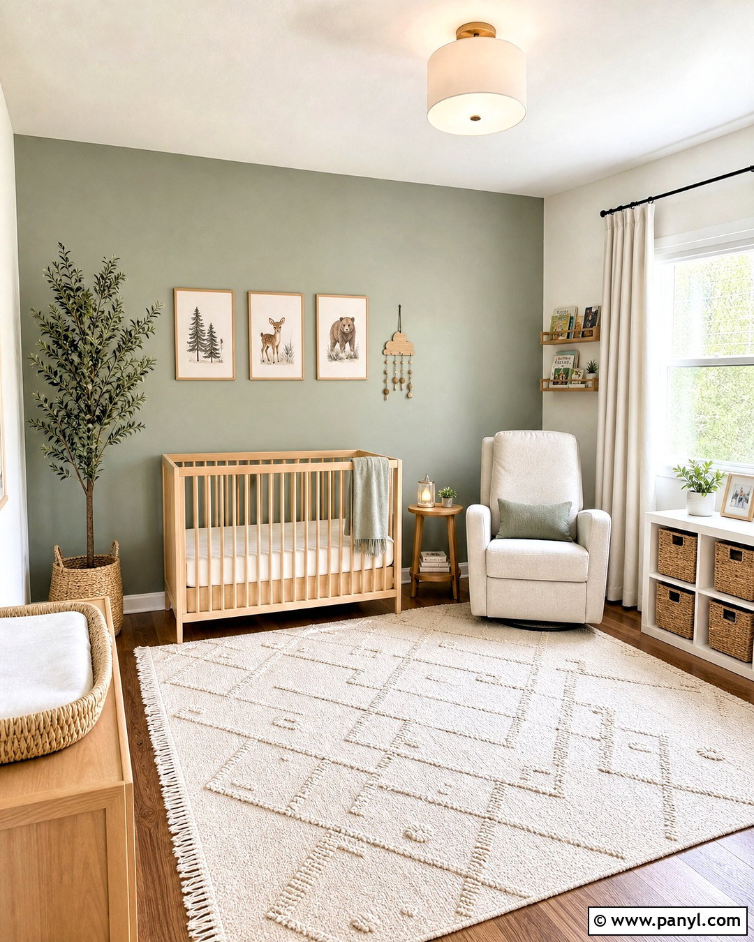 Sage Accent Wall In A Nursery - 20 sage accent wall ideas