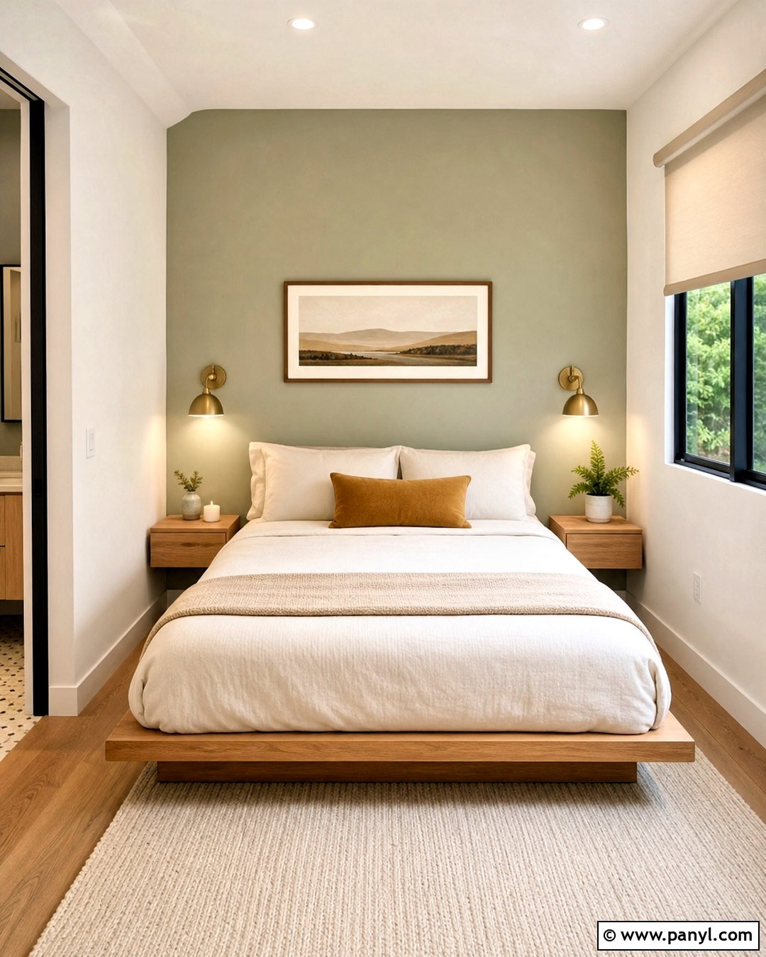 Sage Accent Wall In A Small Bedroom - 20 sage accent wall ideas
