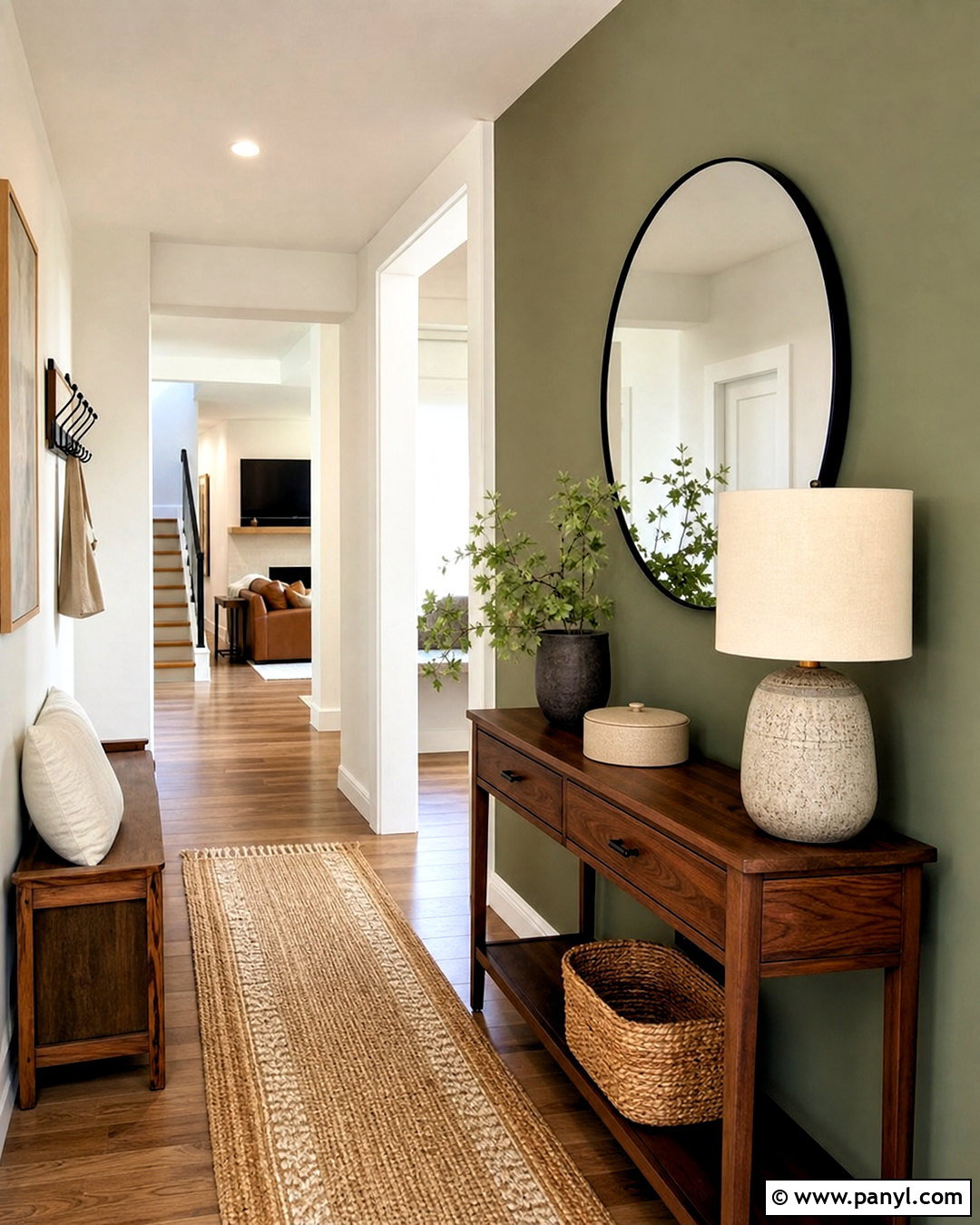 Sage Accent Wall In An Entryway - 20 sage accent wall ideas