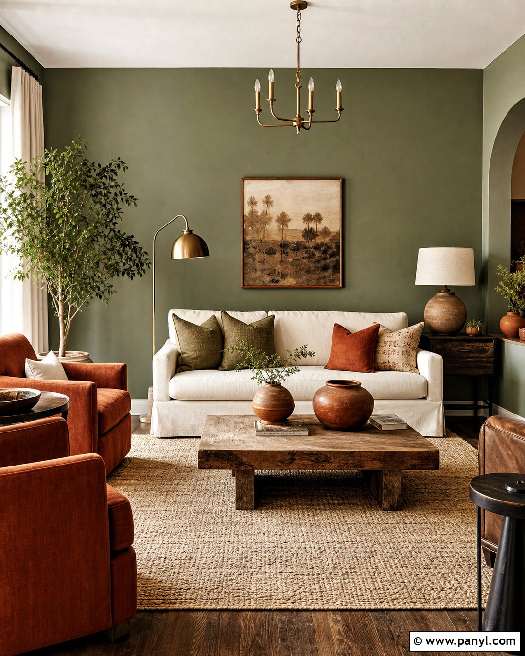 Sage Accent Wall With Terracotta Decor - 20 sage accent wall ideas