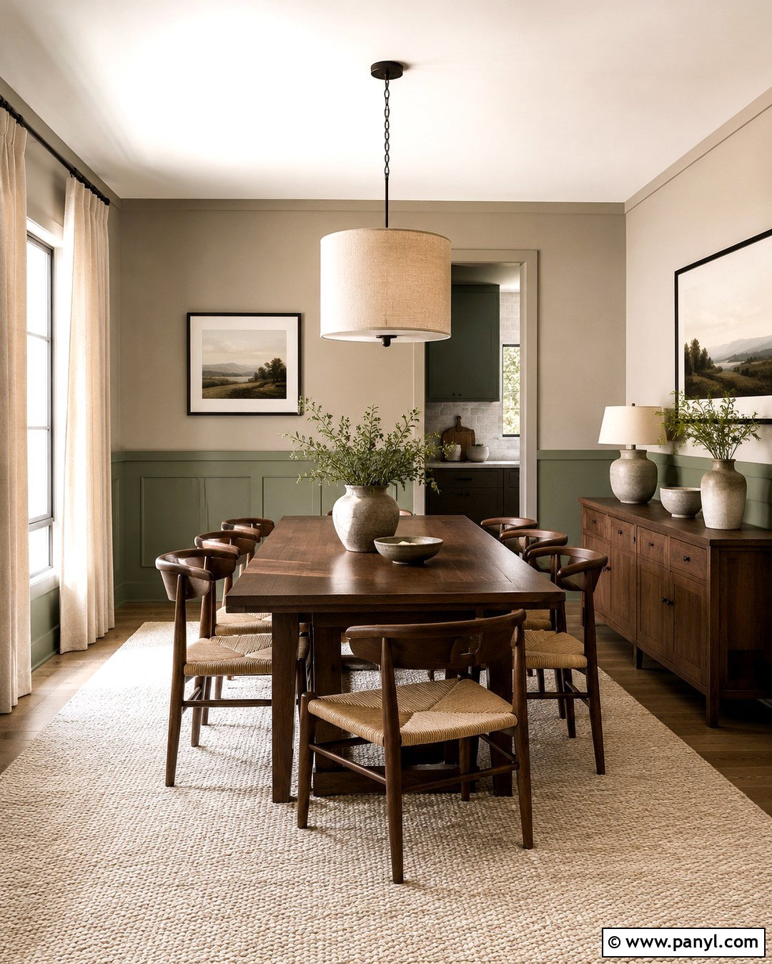 Sage And Beige Dining Room Walls - 20 Two Tone Sage Walls