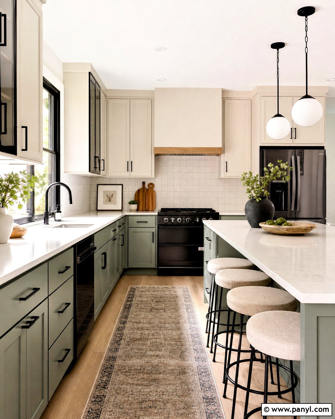 Sage And Cream Kitchen With Black Accents - 20 sage and cream kitchen ideas