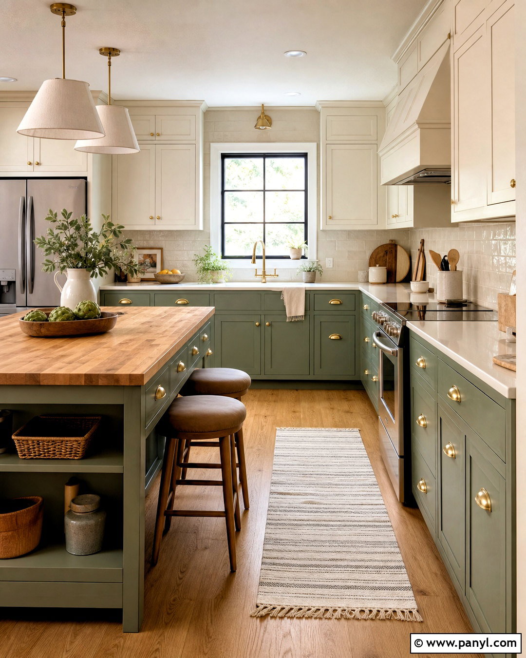 Sage And Cream Kitchen With Butcher Block - 20 sage and cream kitchen ideas