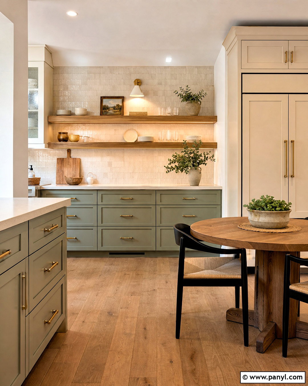 Sage And Cream Kitchen With Open Shelves - 20 sage and cream kitchen ideas