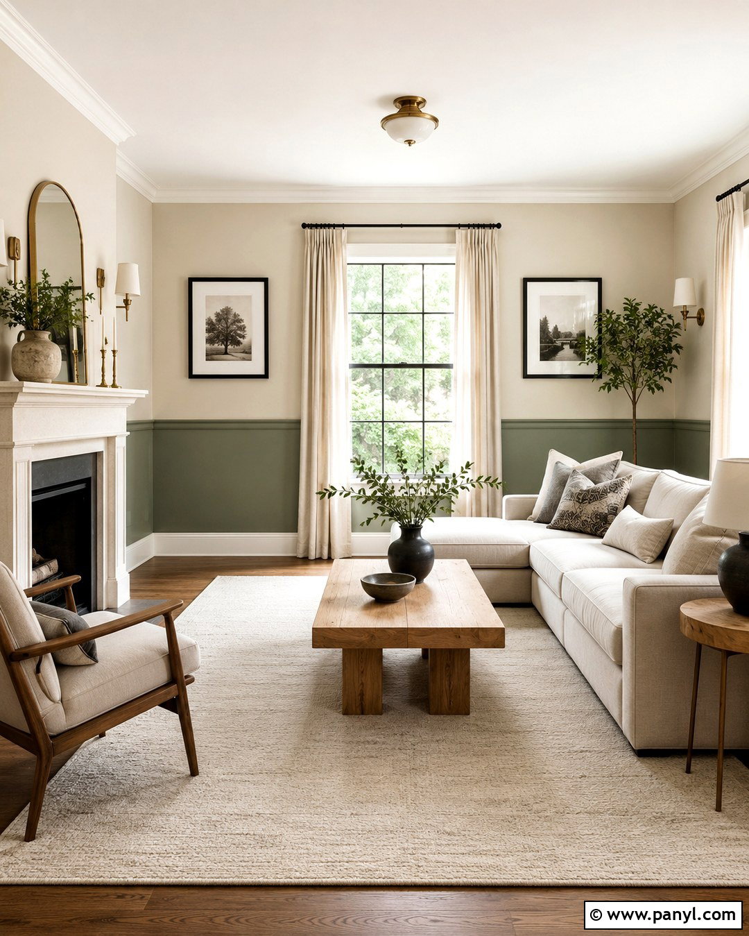 Sage And Cream Living Room Walls - 20 Two Tone Sage Walls