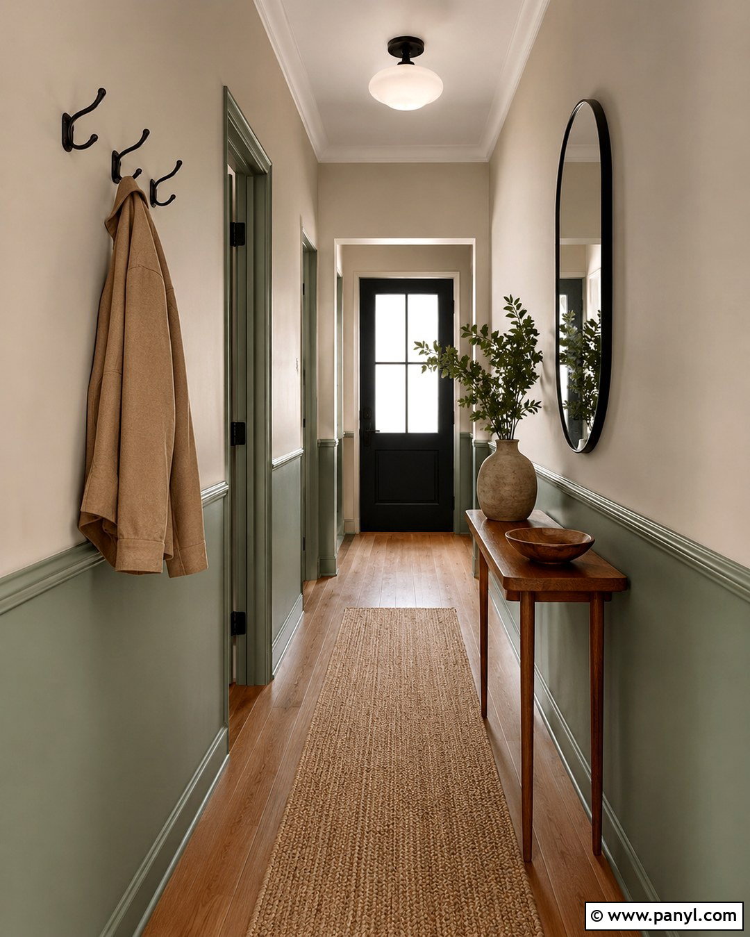 Sage And Greige Hallway Walls - 20 Two Tone Sage Walls