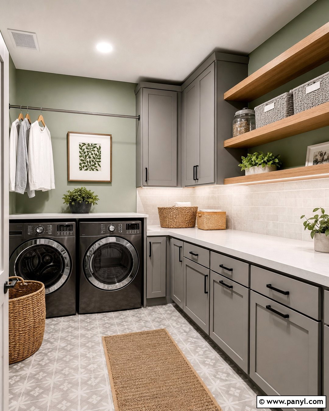 Sage And Grey Laundry Room Walls - 20 Sage And Grey Walls