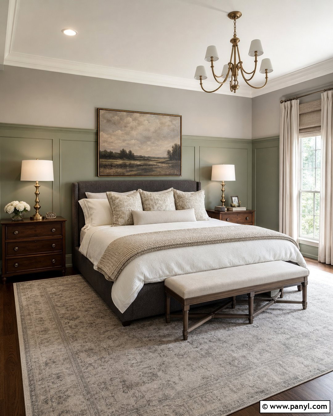 Sage And Grey Paneled Walls - 20 Sage And Grey Walls