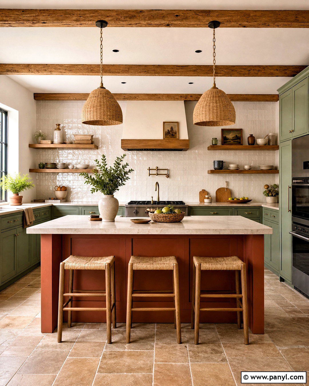 Sage And Terracotta Kitchen - 20 warm toned kitchen ideas