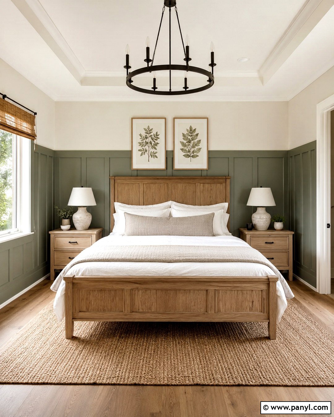 Sage And Warm White Bedroom Walls - 20 Two Tone Sage Walls