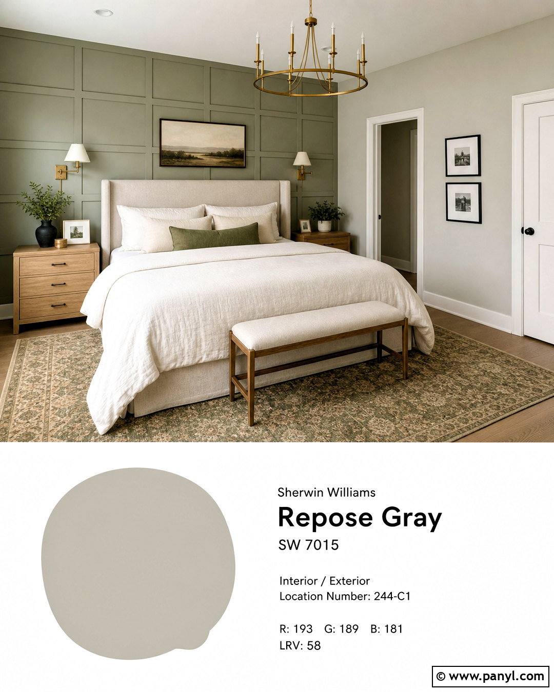 Sage Bedroom With Repose Gray - 20 repose gray coordinating colors