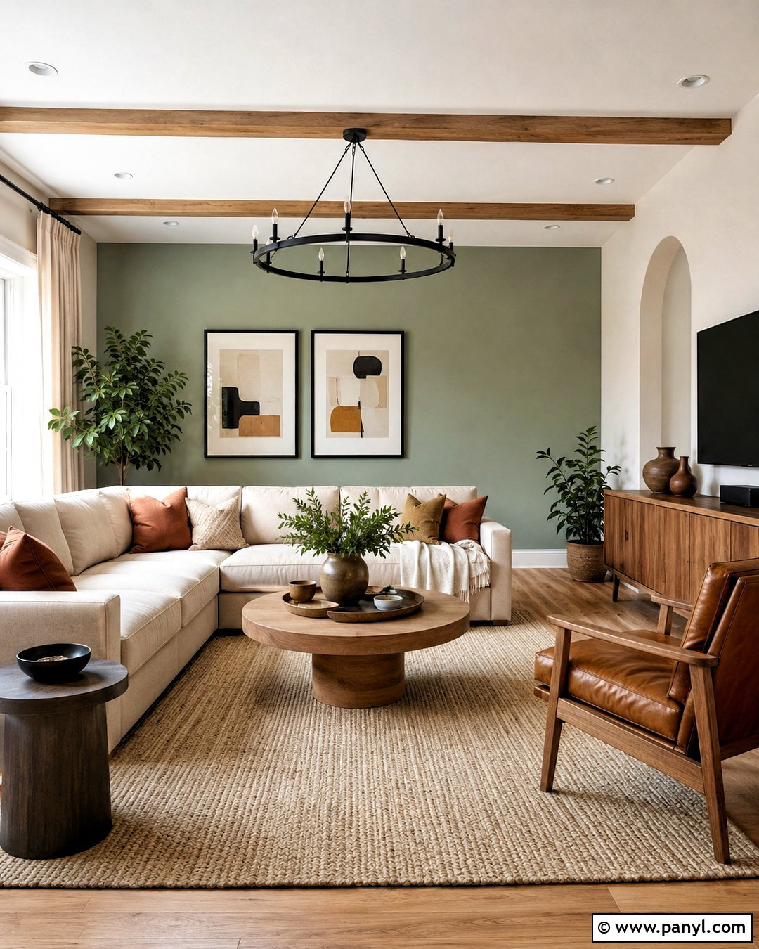 Sage Green Accent Wall - 20 living room accent wall paint colors